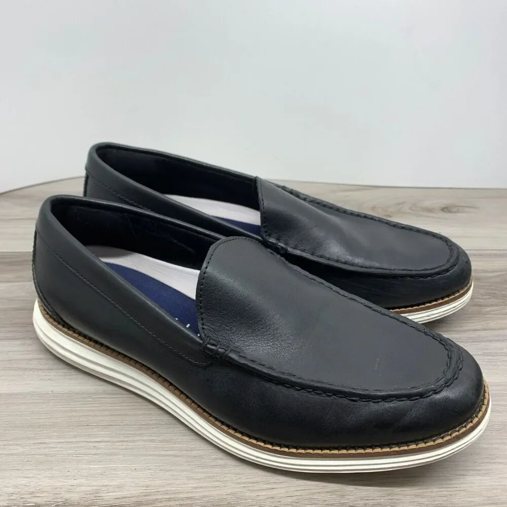 Cole Haan Men's Original Grand Venetian Loafer Black Leather Slip On Size 8 M
